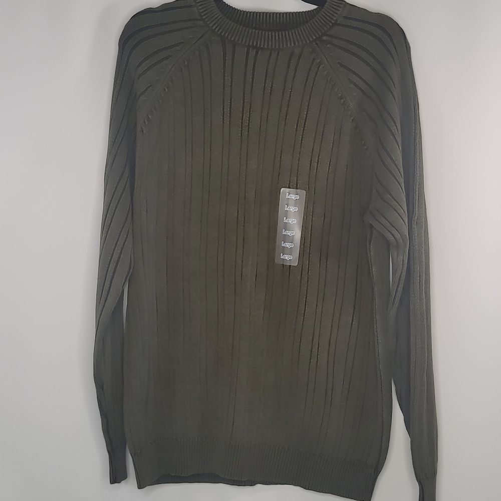Vintage‎ Liberty Army Green Ribbed Sweater